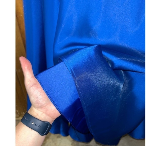 ED YOUNG Blue Formal Gown Prom Dress Size Small (4) + Garment Bag NWT - Picture 11 of 14